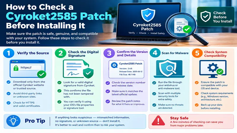 How to Check a Cyroket2585 Patch Before Installing It