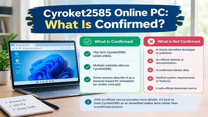 Cyroket2585 Online PC: What Is Confirmed?